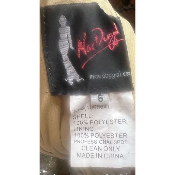 Mac Duggal Prom Long Formal Evening Dress in Silver/Nude NWOT Size 6 - Picture 8 of 8